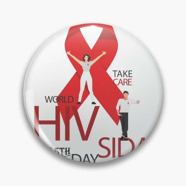 Item preview, Journée mondiale de lutte contre le sida : RED Ribbon  Sensibiliser au sida/VIH , AIDS cadeau revers designed and sold by SISSOUSTORE.