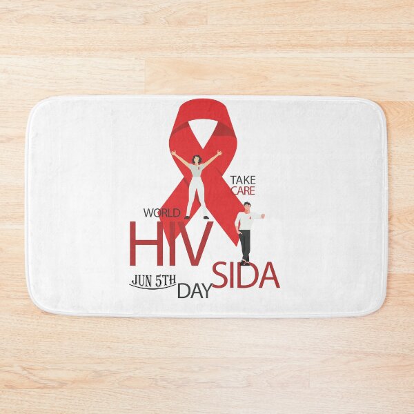 Aperçu de l'œuvre Journée mondiale de lutte contre le sida : RED Ribbon Sensibiliser au sida/VIH , AIDS cadeau revers créée et vendue par SISSOUSTORE.