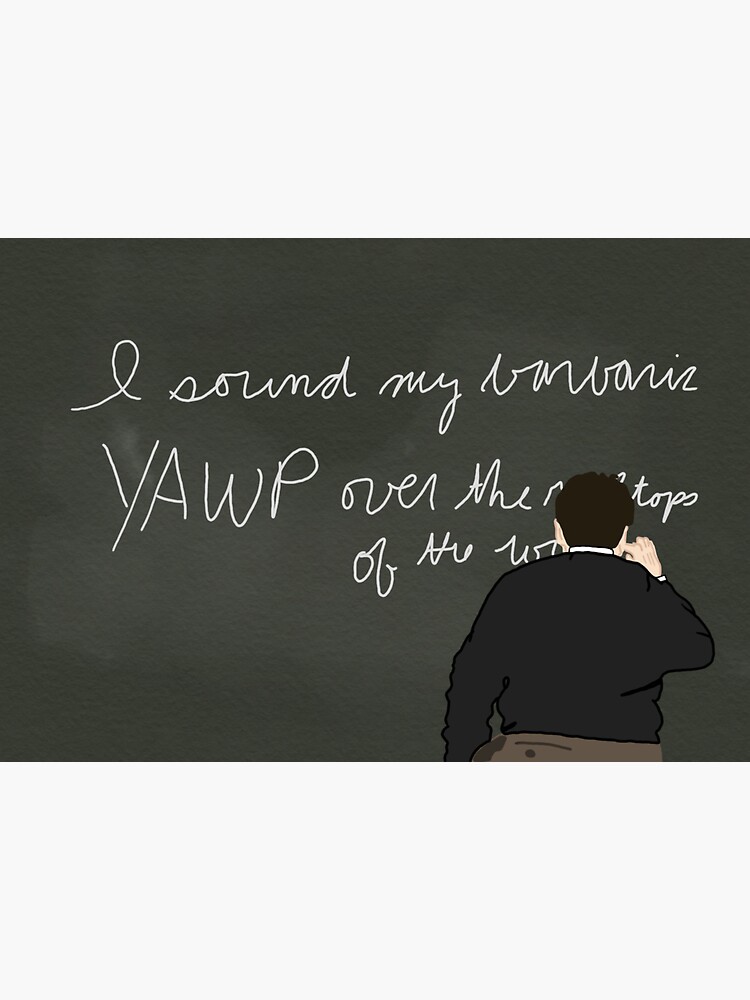 Thumbnail 3 of 3, Sticker, Dead Poets Society Mr. Keating Chalkboard designed and sold by alanapwoods.
