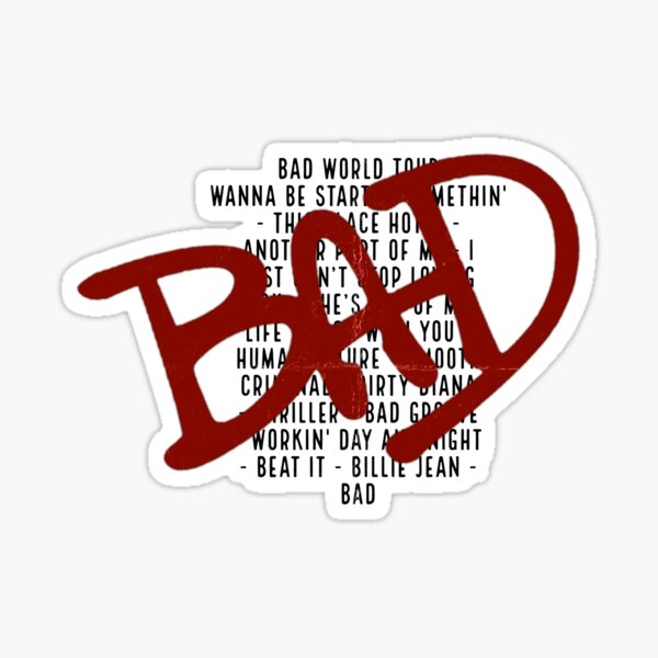 Bad World Tour Michael Jackson Sticker