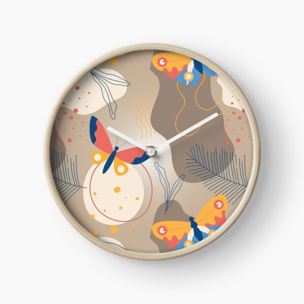 butterflies and blobs Clock
