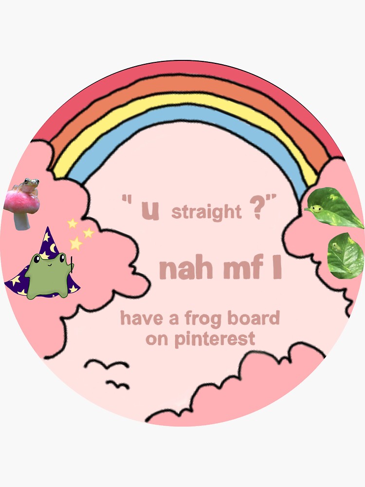 Thumbnail 3 of 3, Sticker, Frog Meme Remake designed and sold by alanapwoods.