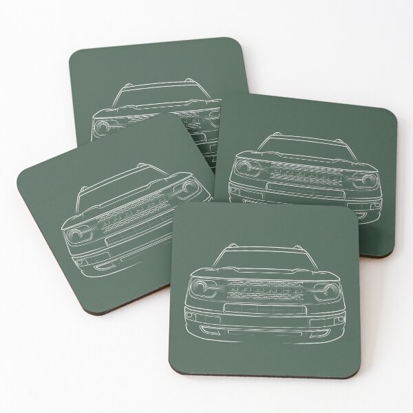 Item preview, Ford Bronco Sport - front stencil, white designed and sold by mal-photography.