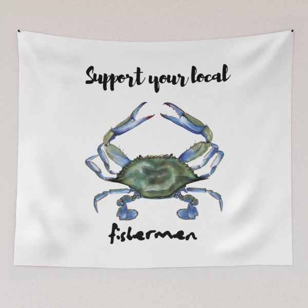 Item preview, Support your local fishermen design designed and sold by Woodswear.