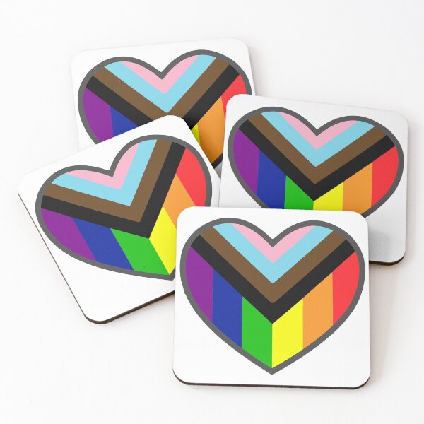 Item preview, Progress Flag Heart designed and sold by wandersunflower.
