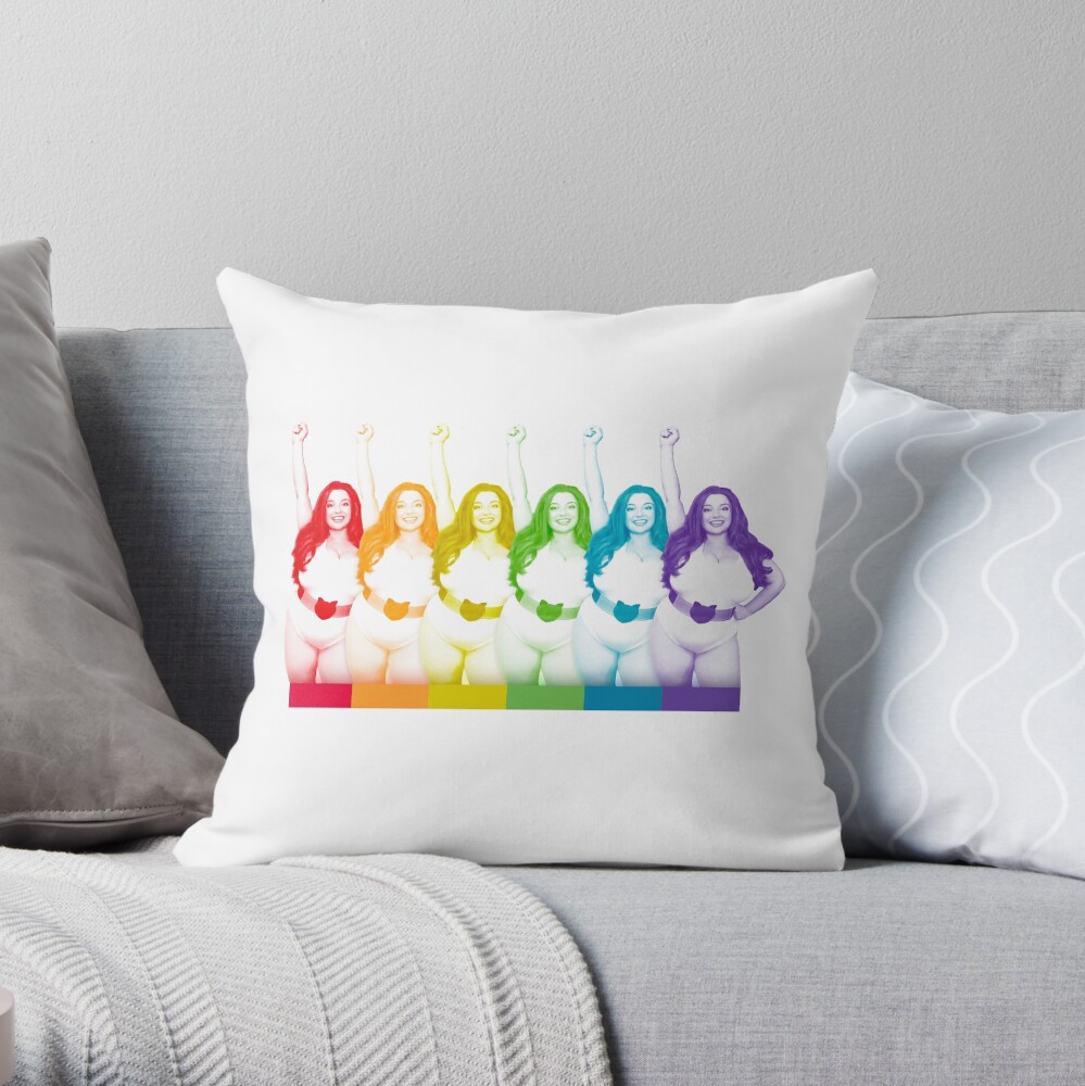 Clitoria - Fists up for Pride Throw Pillow