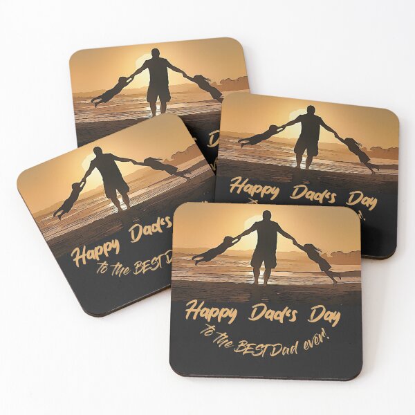 Item preview, Happy DAD's Day (father swinging 2 kids at sunset beach) designed and sold by HamiltonmagicTs.
