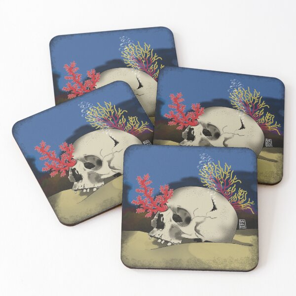 Item preview, Coral skull designed and sold by KateBlubird.