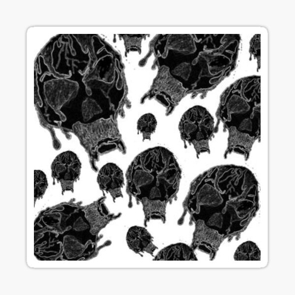 Bloody Zombie Skulls ( collage ) Sticker