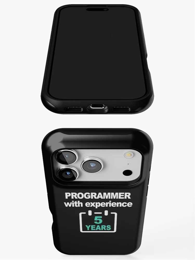 Thumbnail 3 of 4, iPhone Case, Programmer with Experience 5 Years, Software Engineer, Computer Science, Web, Programming Humor, HTML, Dark designed and sold by Max-Wear.