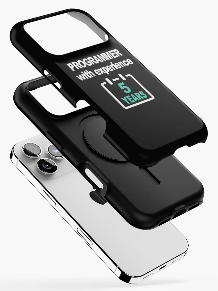 Thumbnail 2 of 4, iPhone Case, Programmer with Experience 5 Years, Software Engineer, Computer Science, Web, Programming Humor, HTML, Dark designed and sold by Max-Wear.