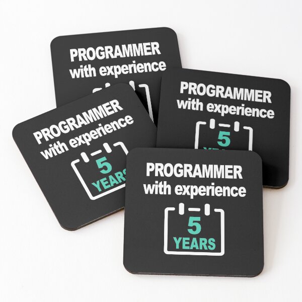 Item preview, Programmer with Experience 5 Years, Software Engineer, Computer Science, Web, Programming Humor, HTML, Dark designed and sold by Max-Wear.