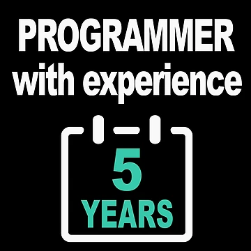 Artwork thumbnail, Programmer with Experience 5 Years, Software Engineer, Computer Science, Web, Programming Humor, HTML, Dark by Max-Wear