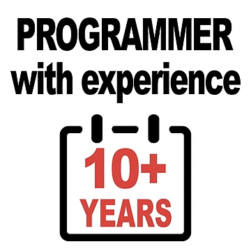 Artwork thumbnail, Programmer with Experience 10+ Years, Software Engineer, Computer Science, Web, Programming Humor, HTML by Max-Wear