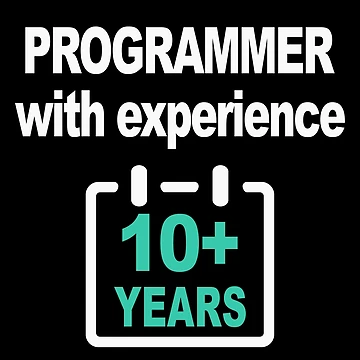 Artwork thumbnail, Programmer with Experience 10+ Years, Software Engineer, Computer Science, Web, Programming Humor, HTML, Dark by Max-Wear
