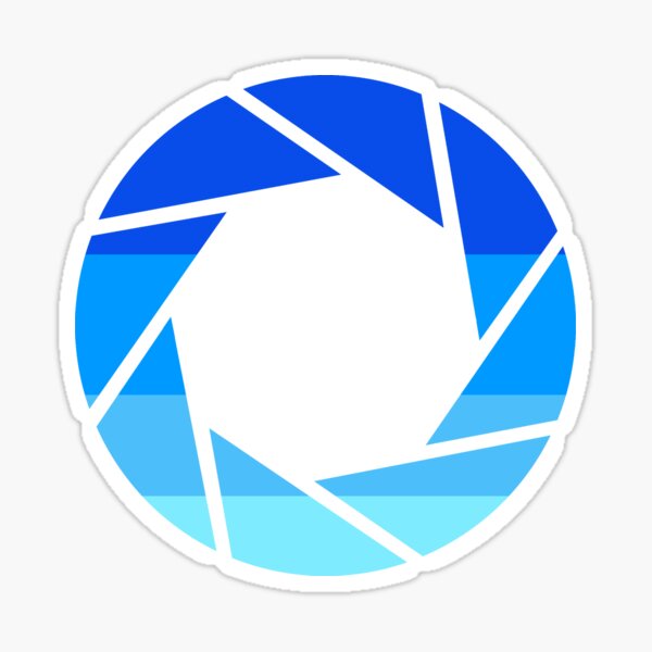 70er Jahre modernes Portal Aperture Logo (kalt) Sticker