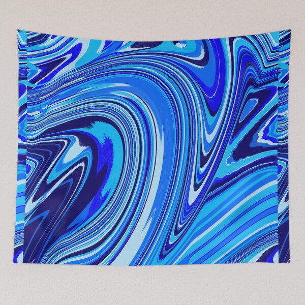 Item preview, Blue Abstract Watermarble Design designed and sold by Zeons-Art.