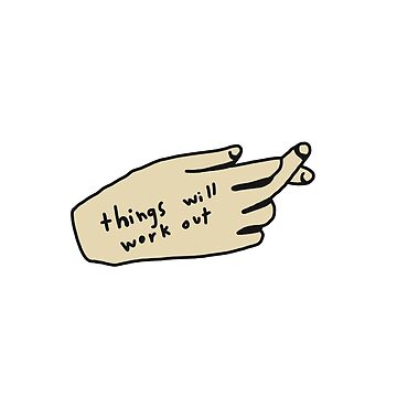 Artwork thumbnail, Fingers Crossed Line Art by Alana Woods