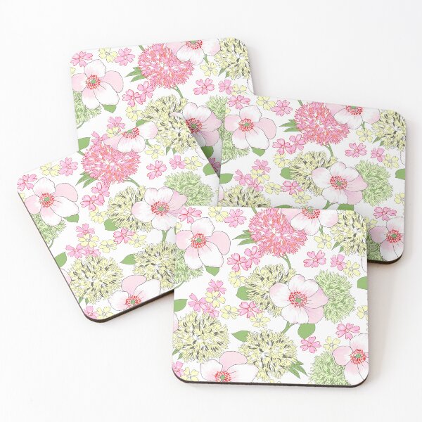 Item preview, pastel toned flower pattern designed and sold by rlatnwls.