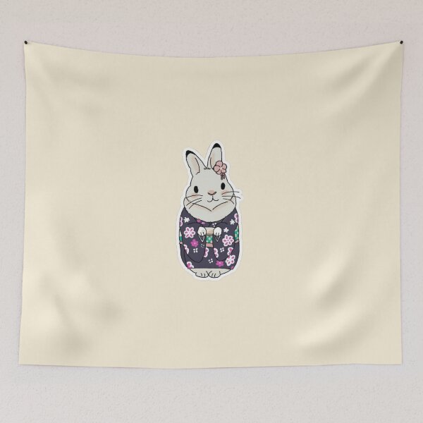 Item preview, Rabbit wearing a kimono designed and sold by Eckaa.