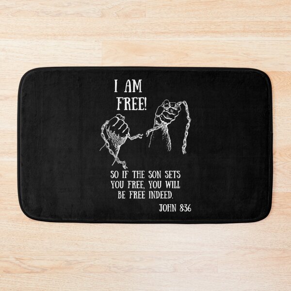 Item preview, I am Free | John 8:36 | Broken Chains designed and sold by LoveGen.
