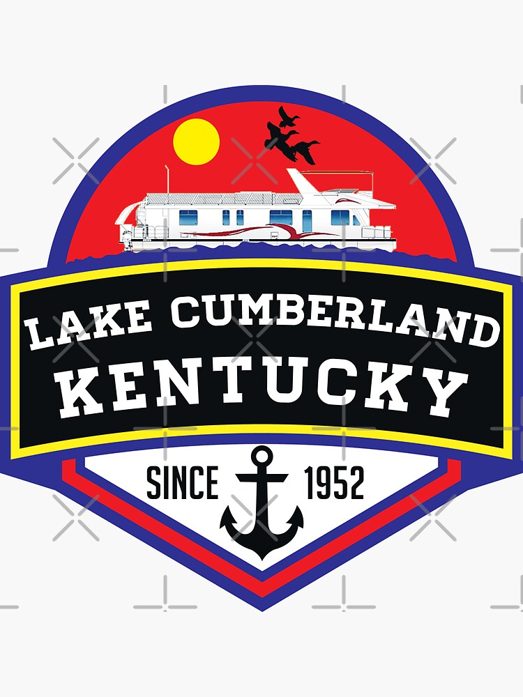 "LAKE CUMBERLAND KENTUCKY HOUSEBOAT BOAT BOATING" Sticker by