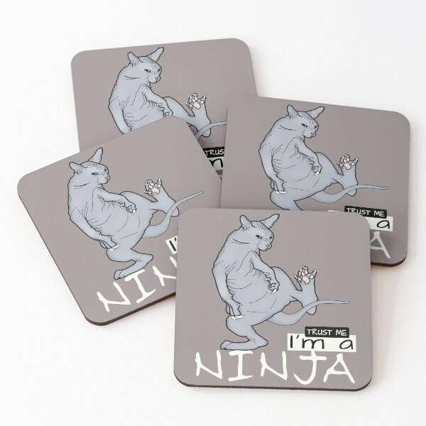 Item preview, Trust Me Im A Ninja - Divertidos gatos Sphynx designed and sold by ViewerEqualsPhoton.