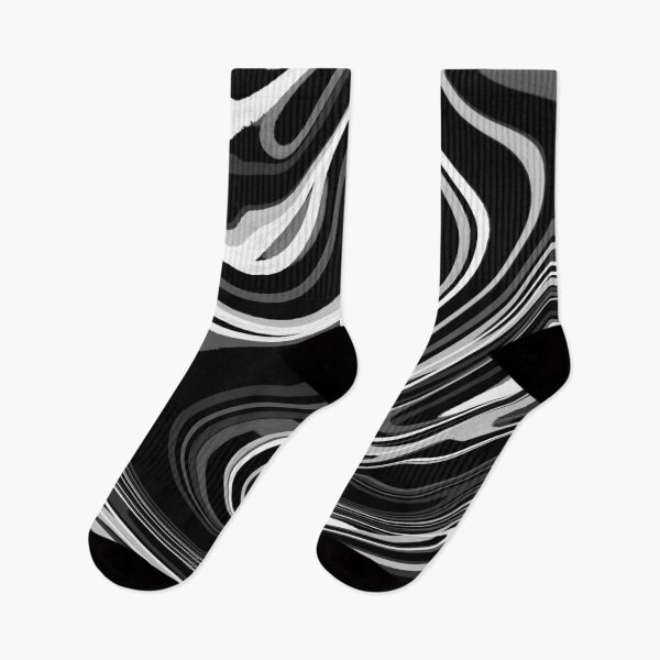 Item preview, Black and White Abstract Watermarble Design  designed and sold by Zeons-Art.