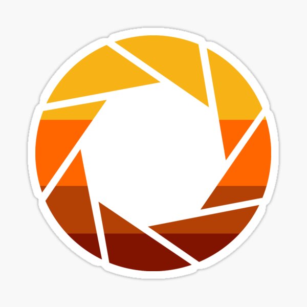 70er Jahre Modern Portal Aperture Logo (heiß) Sticker