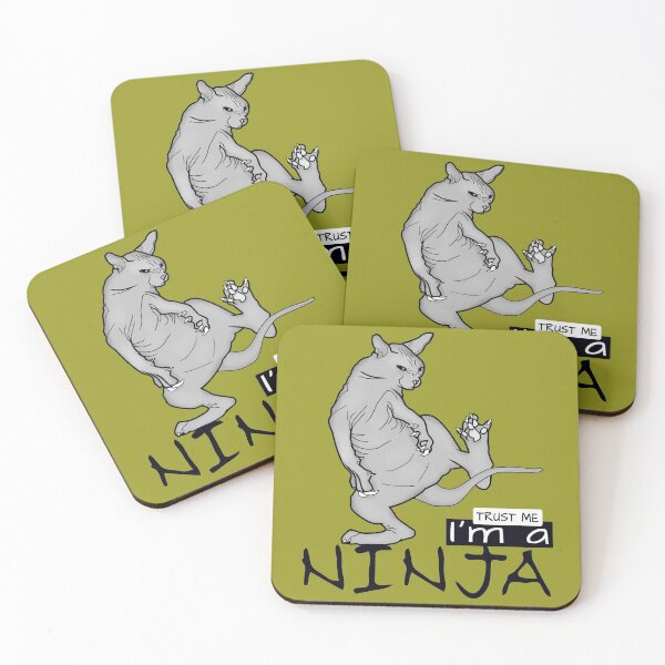 Item preview, Trust Me Im A Ninja II - Divertidos gatos Sphynx designed and sold by ViewerEqualsPhoton.
