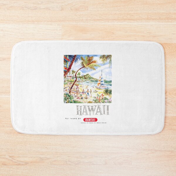 Item preview, 1960 HAWAII Qantas Airline Travel Poster designed and sold by retrographics.