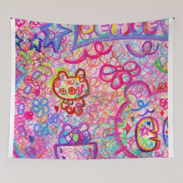 Item preview, curlybeary 2, detail 2, colorful contemporary pop art, abstract expressionism designed and sold by Ben Ryuki Miyagi Architect.