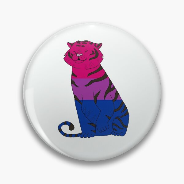 Item preview, Bisexual Pride Tiger designed and sold by Prickly Pear Art.