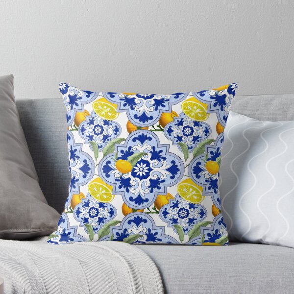 Item preview, Summer,citrus,lemon fruit mosaic,Sicilian style,tiles, pattern  designed and sold by MariaMarinova.