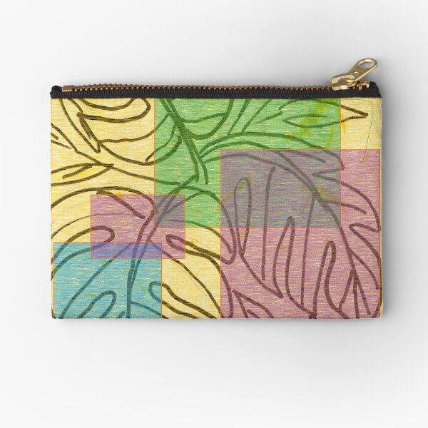 Pastel Leaves Zipper Pouch