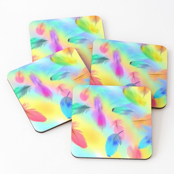 Item preview, Bright Rainbow Feathers  designed and sold by FACELESS MONKEY.