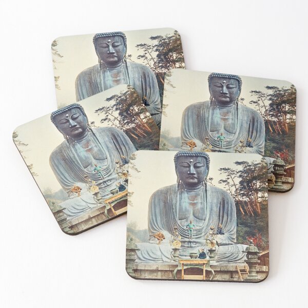 Item preview, The Bronze Buddha at Kamakura Japan Japanese by Kazumasa Ogawa designed and sold by digitalvintage.