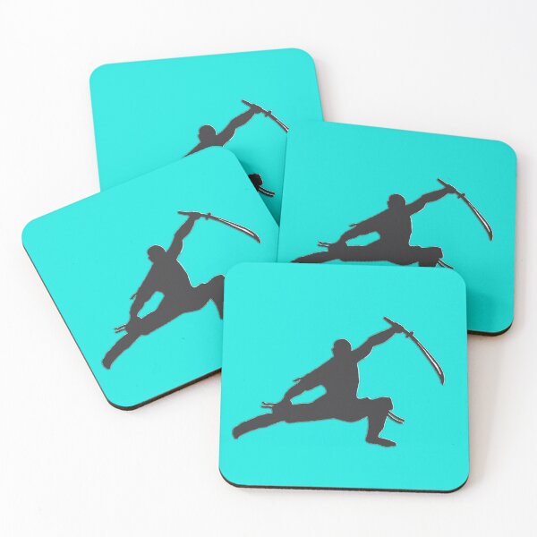 Artikelvorschau, Ninja-Silhouette in Schwarz entworfen und verkauft von AliCatOriginals.
