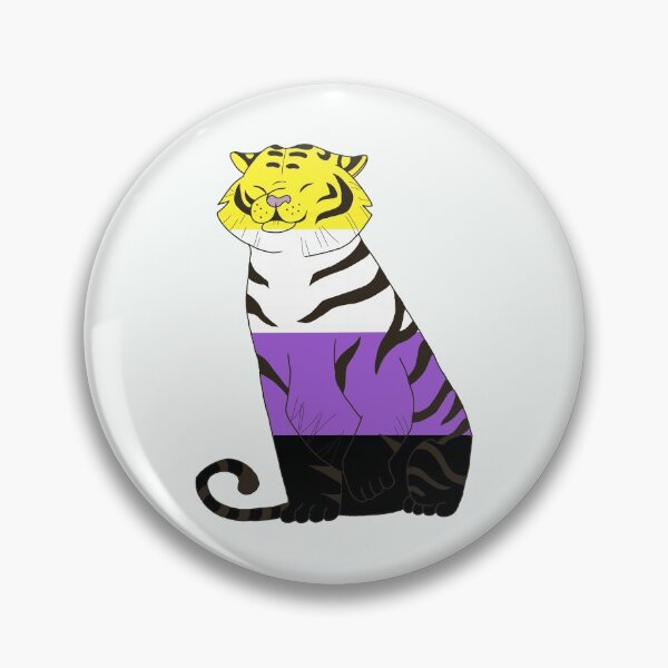 Item preview, Nonbinary Pride Tiger designed and sold by Prickly Pear Art.