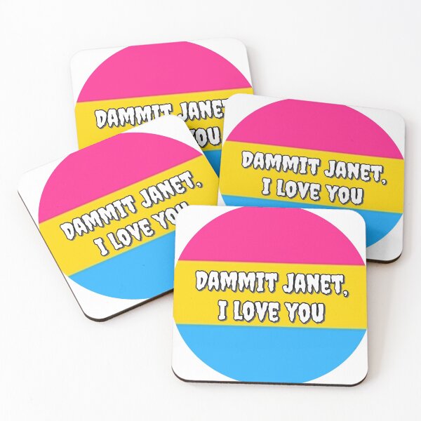 Item preview, Dammit Janet I Love You Rocky Horror Picture Show Pansexual Pride designed and sold by BubbleBarn.