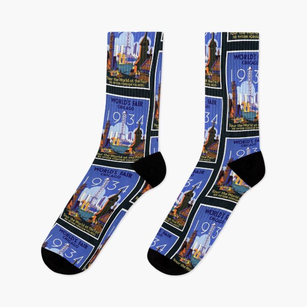 Item preview, Worlds Fair Chicago 1934 - Chicago Worlds Fair Travel Poster Reproduction designed and sold by molamode.