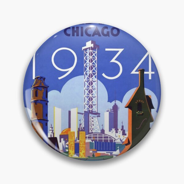Item preview, Worlds Fair Chicago 1934 - Chicago Worlds Fair Travel Poster Reproduction designed and sold by molamode.