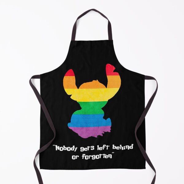 Item preview, LGBT+ Pride Stitch - "Nobody gets left behind or forgotten" (white text) designed and sold by Bethany Casey.