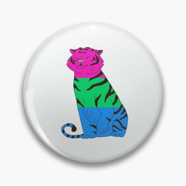 Item preview, Polysexual Pride Tiger designed and sold by Prickly Pear Art.
