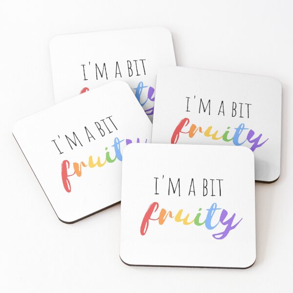 Item preview, im a bit fruity (fun funny gay quotes tiktok queer cute bi fruity lgbt queer gen z rainbow) designed and sold by emcazalet.