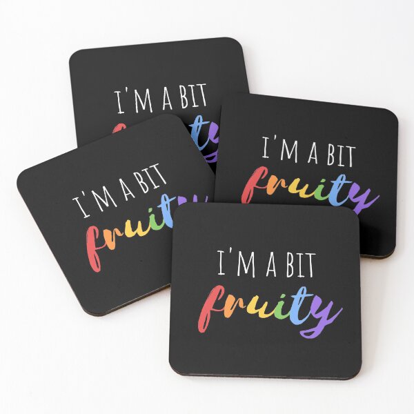 Item preview, im a bit fruity (fun funny gay quotes tiktok queer cute bi fruity lgbt queer gen z rainbow) designed and sold by emcazalet.