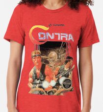 NES Contra Cover (Transparent) Tri-blend T-Shirt