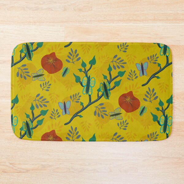 Item preview, Butterflies and flowers [gold ground] designed and sold by AmberAzbell.