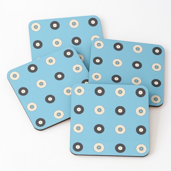Item preview, Records and CDs on light blue designed and sold by lovender-pttrns.