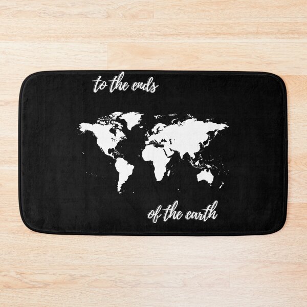 Item preview, To The Ends Of The Earth | Black & White | Map designed and sold by LoveGen.